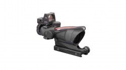 Trijicon 4x32 ACOG Riflescope, Dual Illuminated Red Chevron .223 Reticle
